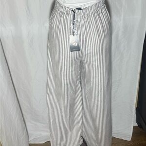 Sincerely Jules Gray and White Striped Joggers